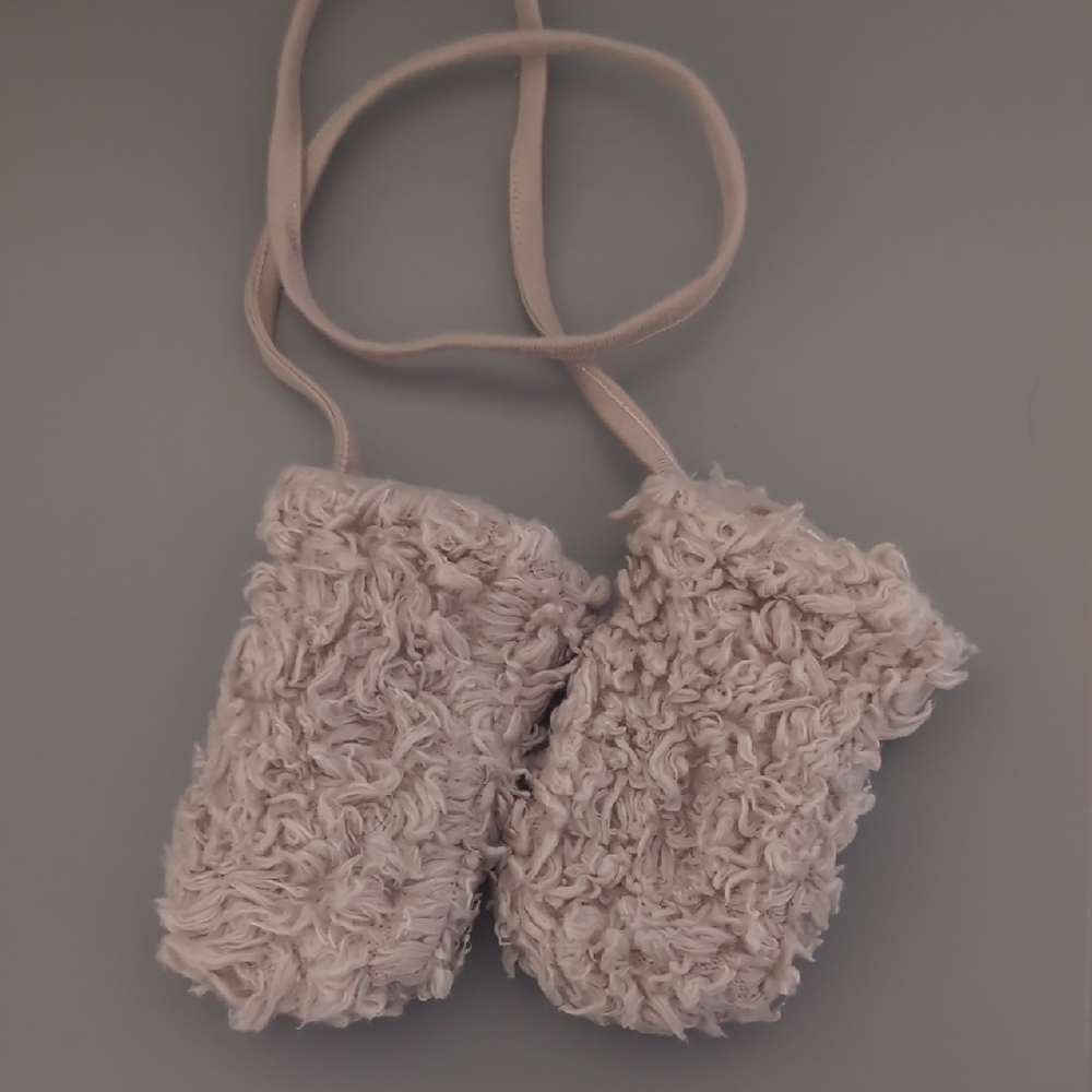 Baby Sherpa Mittens, Organic Cotton, Like New